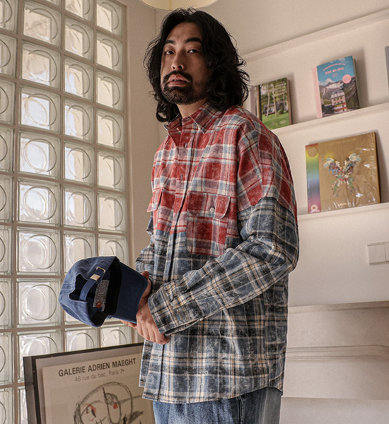 소카다 checkered shirt