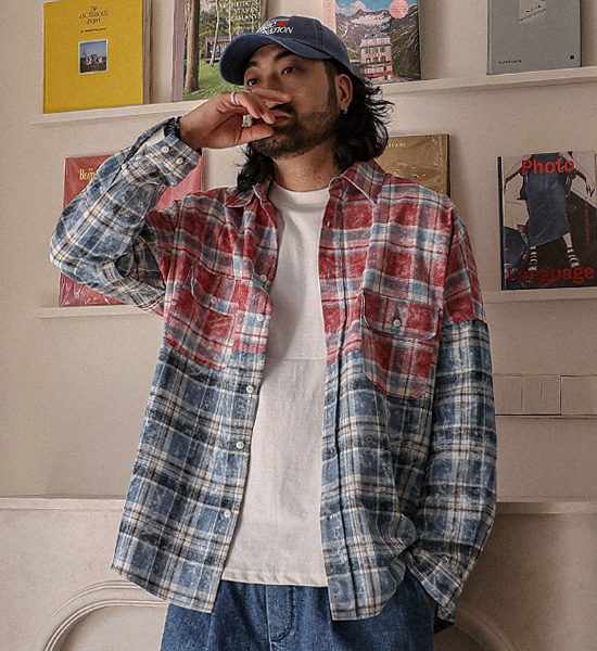 소카다 checkered shirt