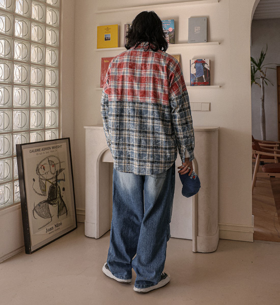 (XL-6XL)<BR>콘다바 Semi-wide fit denim banding pants