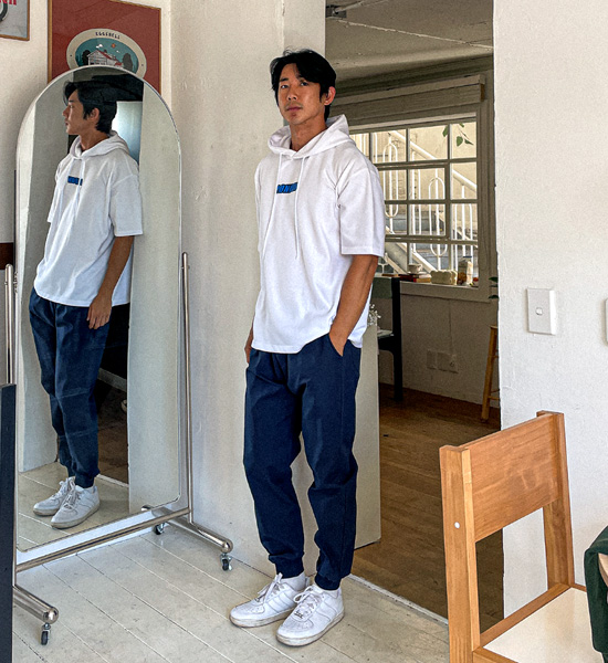 (XL~6XL)<br>러스핀 LONDON hooded short-sleeved shirt