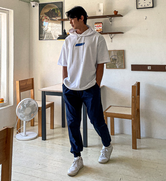 (XL~6XL)<br>러스핀 LONDON hooded short-sleeved shirt