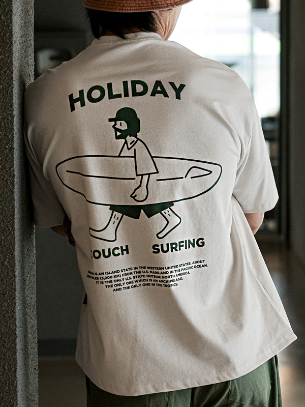 (L-5XL)<BR>카우치서핑 분또 Short T shirts