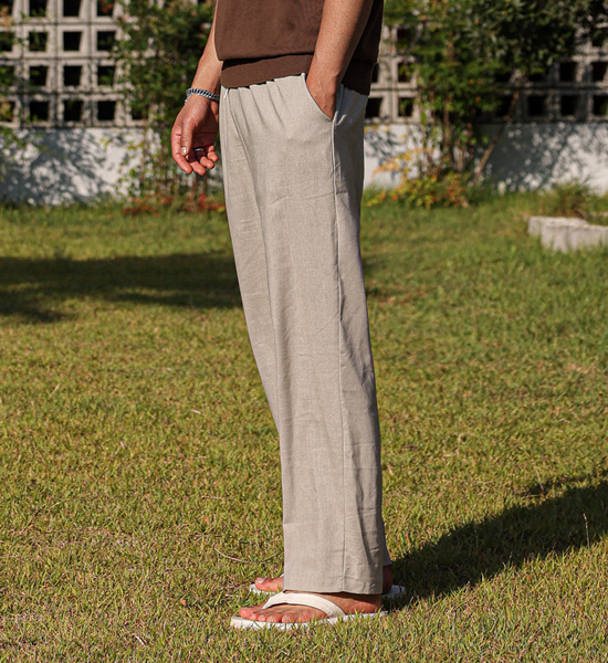 (M-5XL)<BR>듀티 Semi-wide fit linen banding pants 80