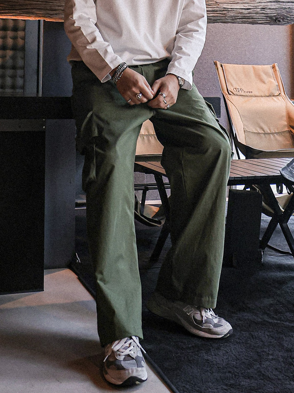 (XL-6XL)<BR>부라토키 wide fit cargo-banding pants