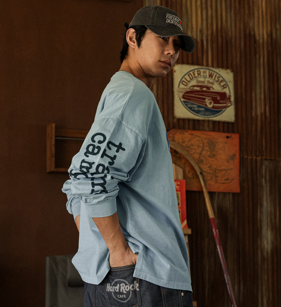 (XL-6XL)<br>코라나디 pigment a long-sleeved t-shirt