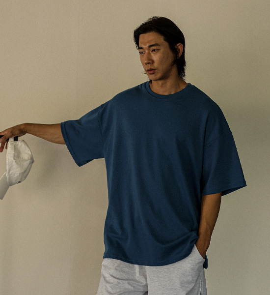 (L-6XL)<br>헤브린 Side slit Short T shirts