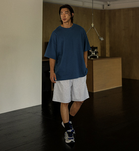 (L-6XL)<br>헤브린 Side slit Short T shirts