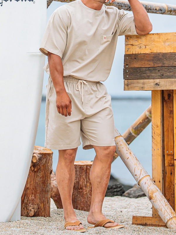 (L-4XL)<br>소트리 Side slit Short T shirts+던가드 Banding Shorts