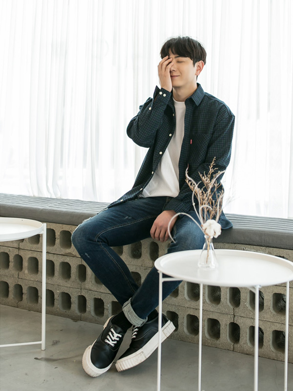 (XL-5XL)<br>이득이야 small checkered shirt