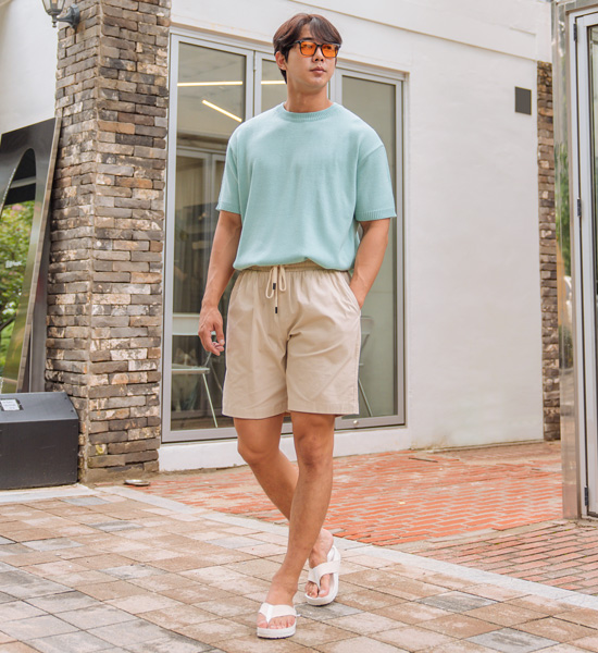 (L-5XL)<br>헤이미쉬 short-sleeved knitwear