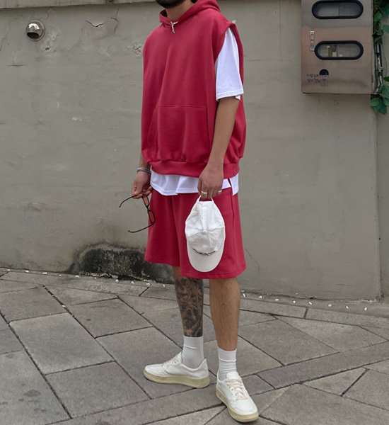 (XL-6XL)<BR>라모니 후드나시+캉가이 Banding Shorts