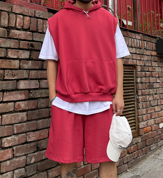 (XL-6XL)<BR>라모니 후드나시+캉가이 Banding Shorts