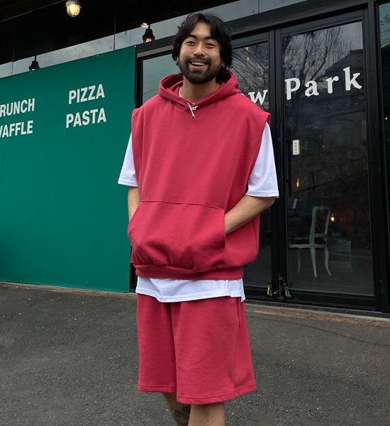 (XL-6XL)<BR>라모니 후드나시+캉가이 Banding Shorts