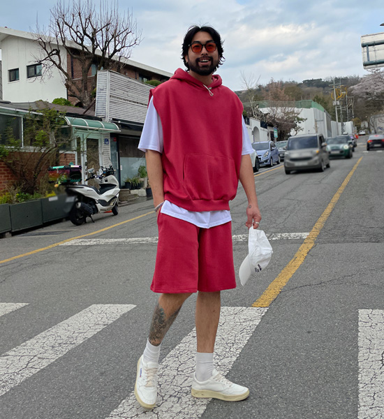 (XL-6XL)<BR>라모니 후드나시+캉가이 Banding Shorts