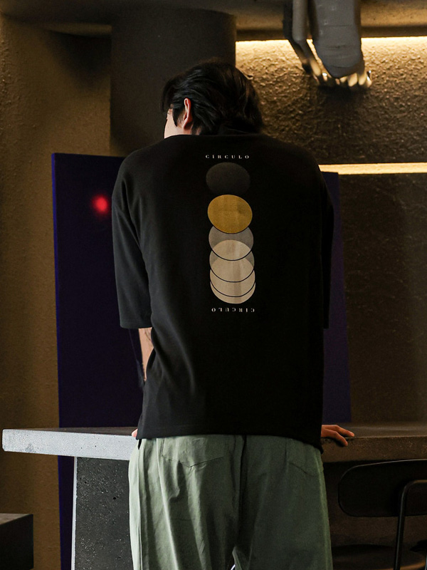 (XL-6XL)<BR>투톤써클로 Short T shirts