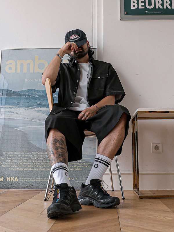 (XL-5XL)<br>틴시야 Non-wash jeans short-sleeved shirt