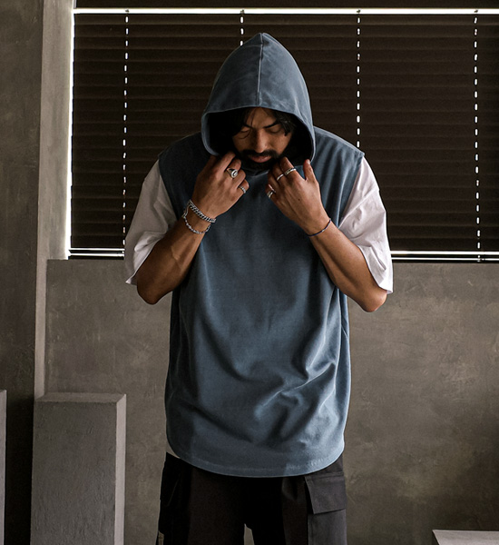 (XL-4XL)<br>스토퍼리 pigment 후드나시