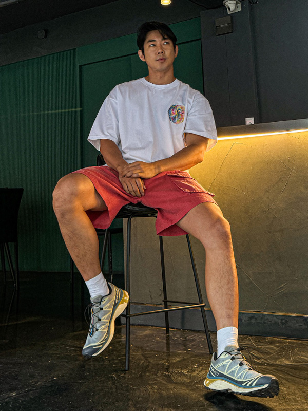 (XL-4XL)<BR>보츠바타 pigment Banding Shorts