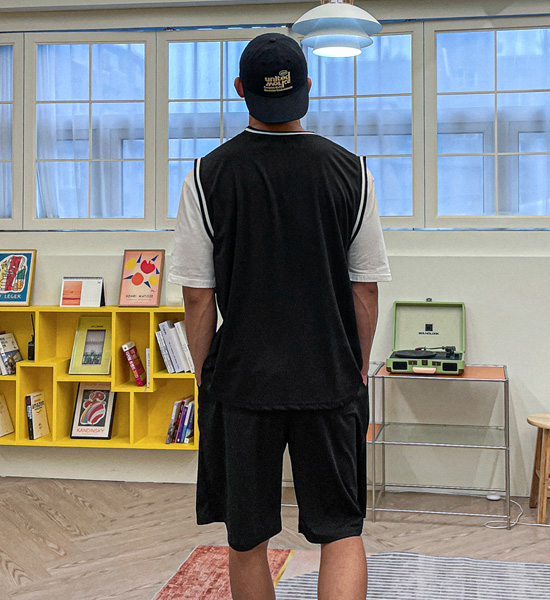 (XL-4XL)<br>모찰리 Sleeveless shirts+난디망 Banding Shorts