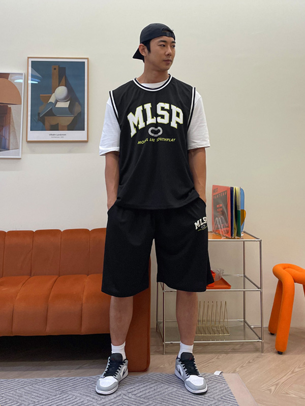 (XL-4XL)<br>모찰리 Sleeveless shirts+난디망 Banding Shorts