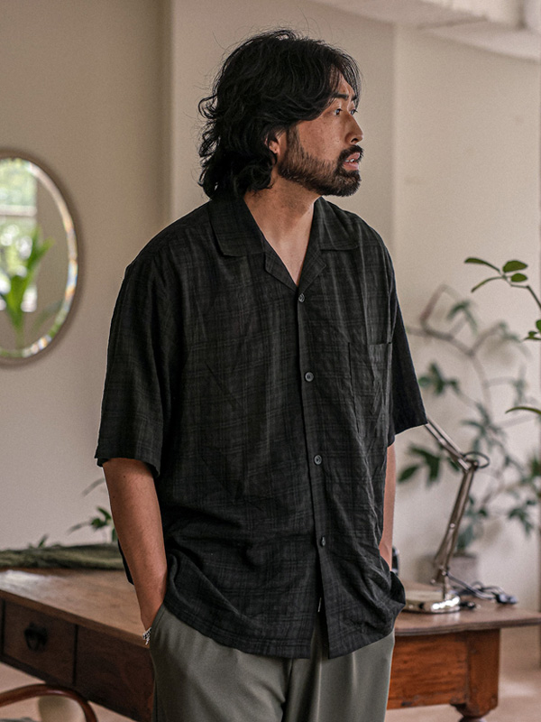 (XL-5XL)<br>피타바리 checkered short-sleeved shirt