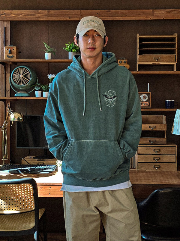 (L-5XL)<BR>마그나토 pigment Hoodie
