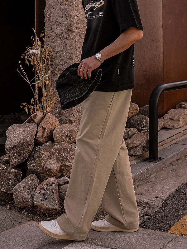 (M-4XL)<BR>아타라나 Semi-wide fit banding pants