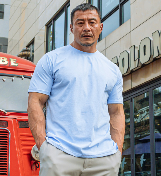 (M-6XL)<br>보카린 Short T shirts<br><B><font color="#072c81">[ W.DNA ]</font><br><font color="#098a09">Select length (Basic,Long+6cm)</font></B>