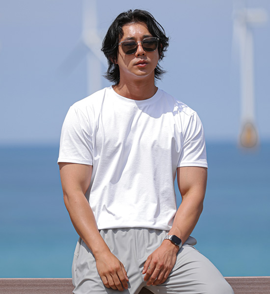 (M-6XL)<br>보카린 Short T shirts<br><B><font color="#072c81">[ W.DNA ]</font><br><font color="#098a09">Select length (Basic,Long+6cm)</font></B>