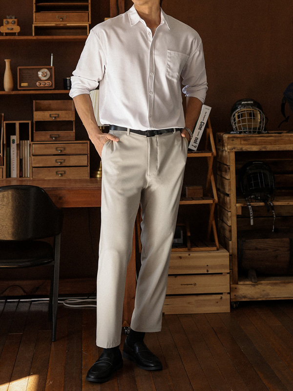 (M-6XL)<BR>나이브스 Back banding Slacks <br><font color="#098a09"><B>Select length (Basic,Long+10cm)</B></font>