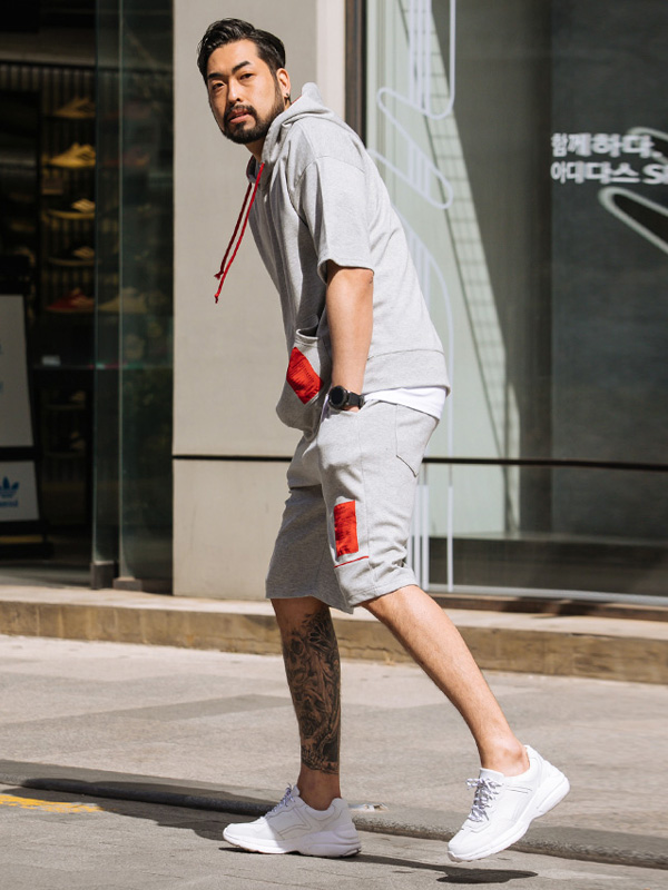 [SET](L-4XL)<BR>레드락 Short T shirts+레드홀스 Shorts