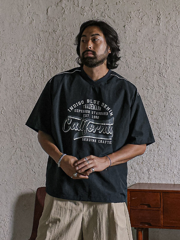 (L-5XL)<BR>랑쿠리 nylon Short T shirts