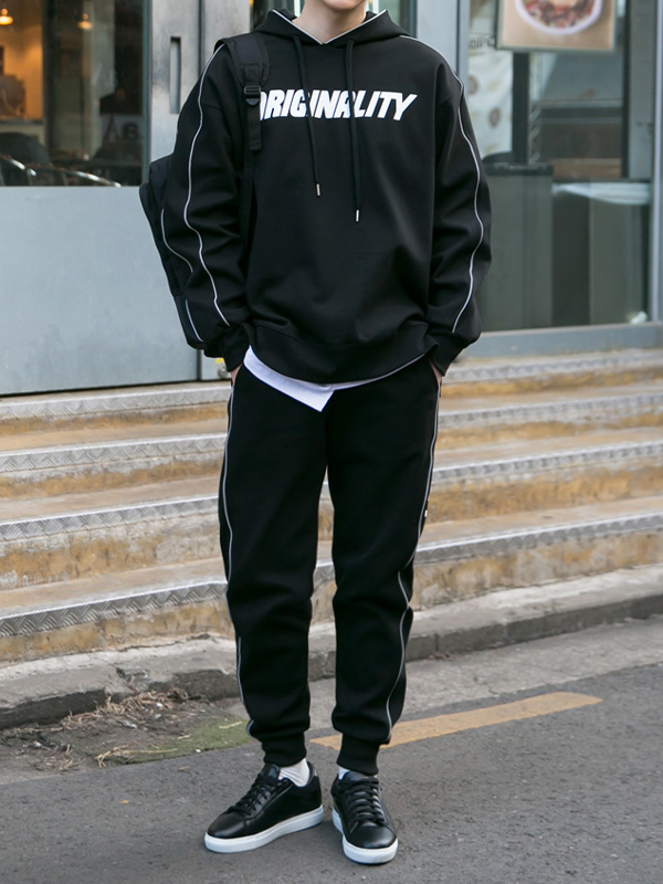 (L-5XL)<BR>빈자리 삥줄 Hoodie+그때 헤어지면 돼 Training Pants