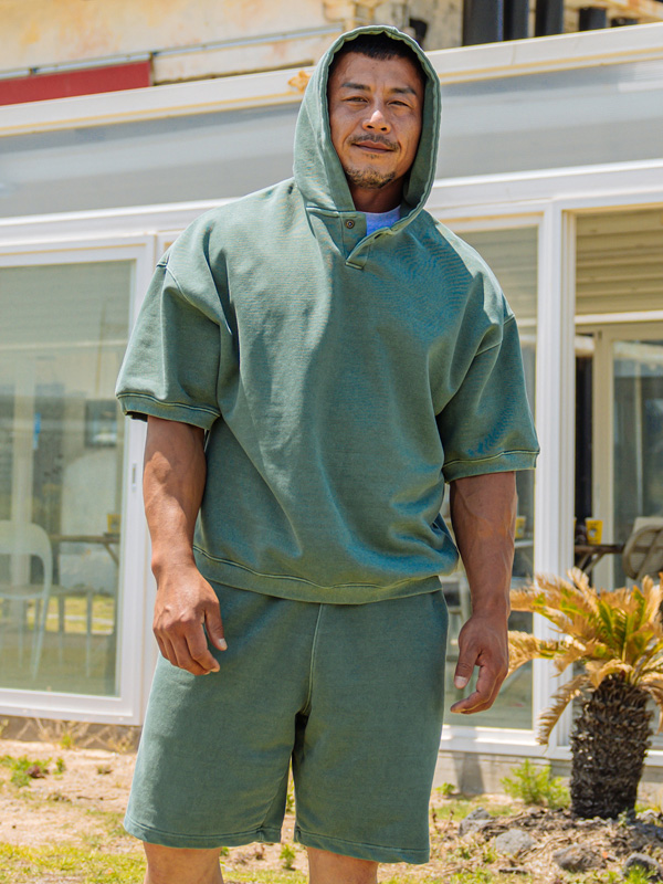 (3XL-6XL)<BR>로나이프 short-sleeved hoodie+스턴하버 Banding Shorts