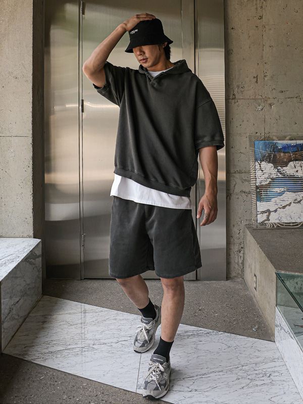 (3XL-6XL)<br>로나이프 short-sleeved hoodie