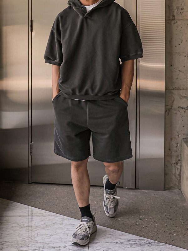 (3XL-6XL)<BR>로나이프 short-sleeved hoodie+스턴하버 Banding Shorts