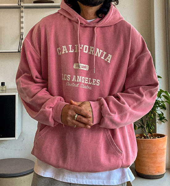 (M-5XL)<BR>트리펀 pigment Hoodie