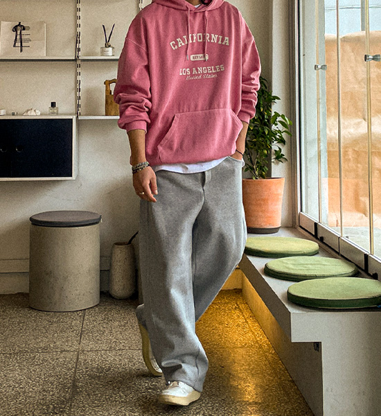 (M-5XL)<BR>트리펀 pigment Hoodie