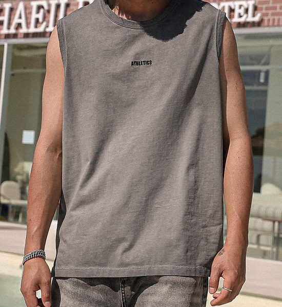 (XL-6XL)<BR>버드호 pigment Sleeveless shirts