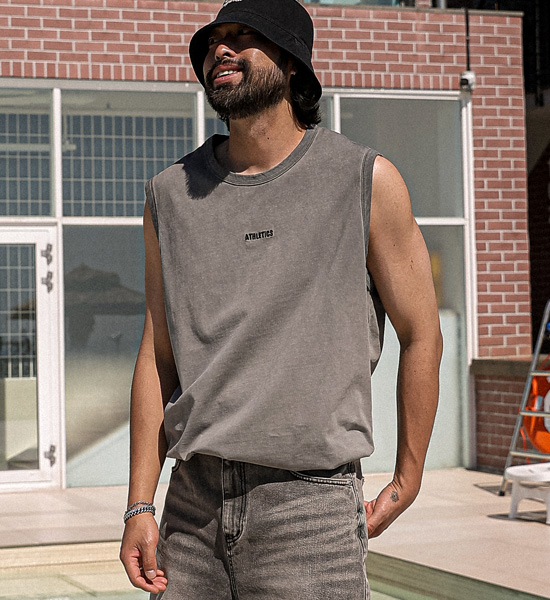 (XL-6XL)<BR>버드호 pigment Sleeveless shirts