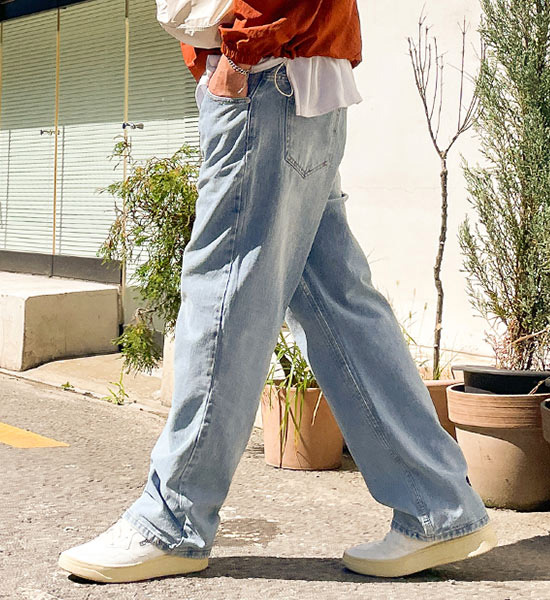 (S-5XL)<BR>메리드 Wide denim pants 816