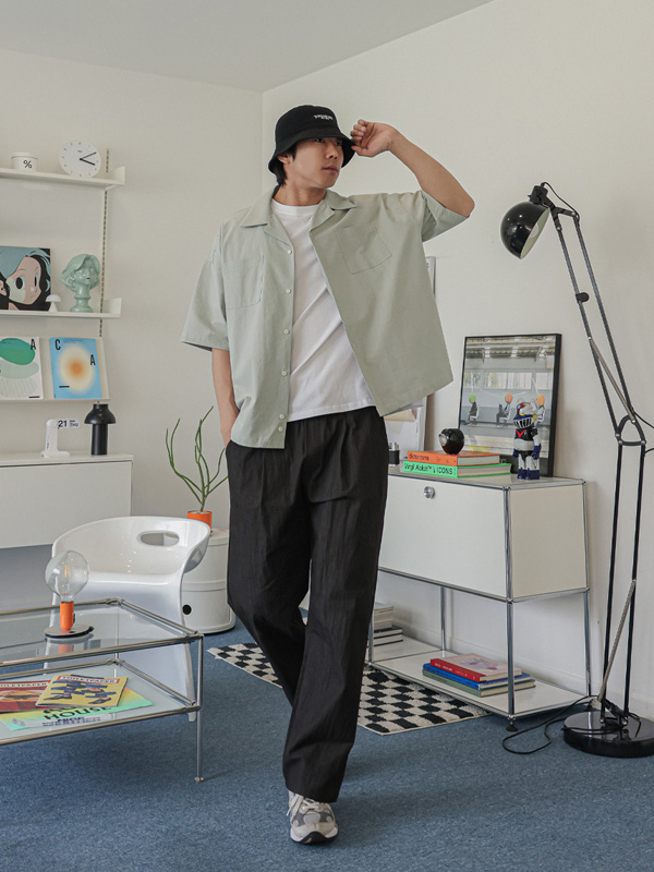 (XL-6XL)<br>오포치노 linen short-sleeved shirt