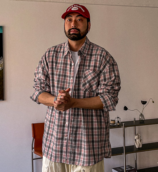 (L-5XL)<BR>다드린 checkered shirt N002