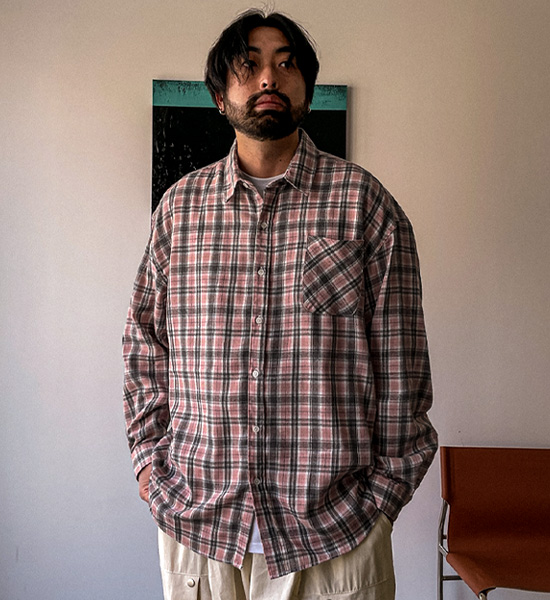 (L-5XL)<BR>다드린 checkered shirt N002