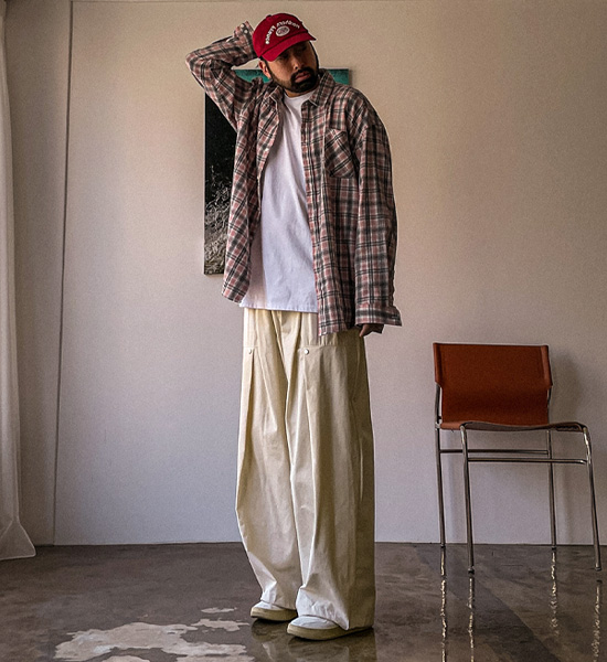 (L-5XL)<BR>다드린 checkered shirt N002