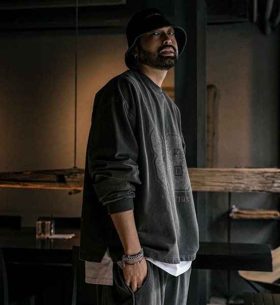 (XL-5XL)<br>자인트노 pigment man-to-man T