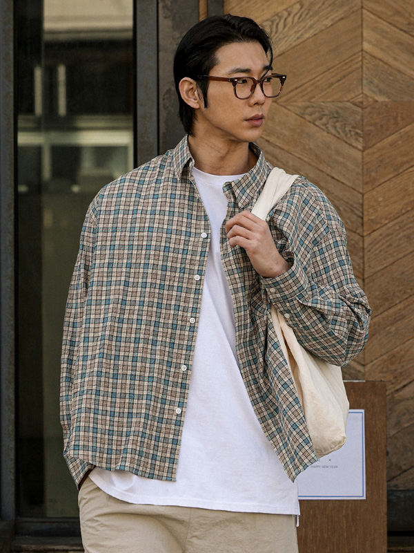 파오니아 checkered shirt