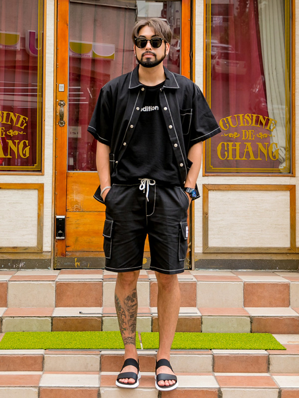 (M-5XL)<BR>핫앤콜드 Cargo Banding Shorts