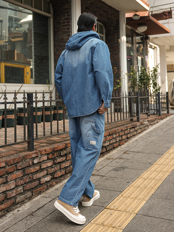 라사우스 Semi-wide fit denim banding pants