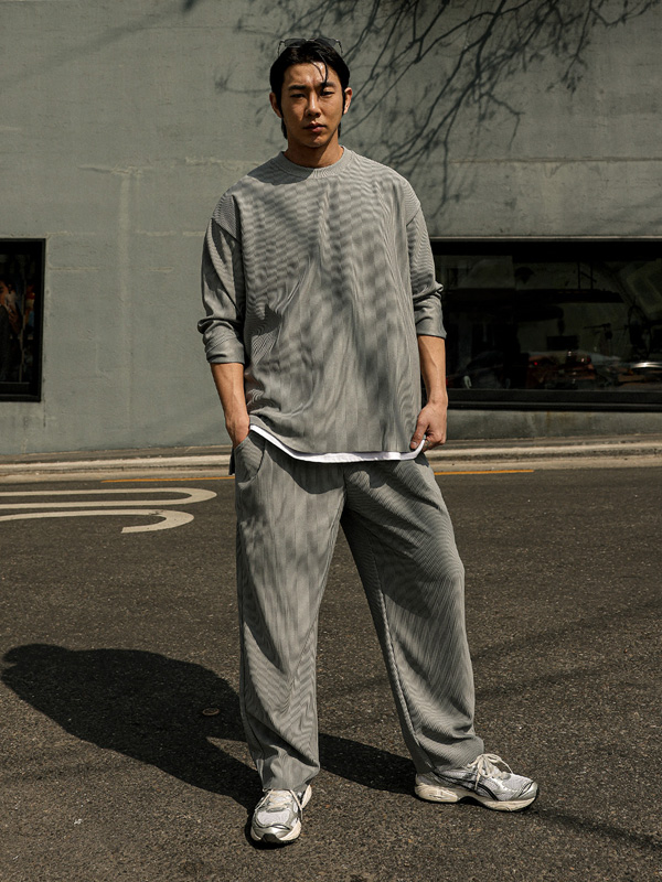 (L-5XL)<br>노어턴 a long-sleeved t-shirt K2422+엔히크 banding pants K2422